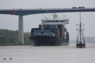 Unter der Kanalhochbrcke Schafstedt, Nhe Hochdonn, in Dithmarschen, Nord-Ostsee-Kanal, Nhe Nordsee